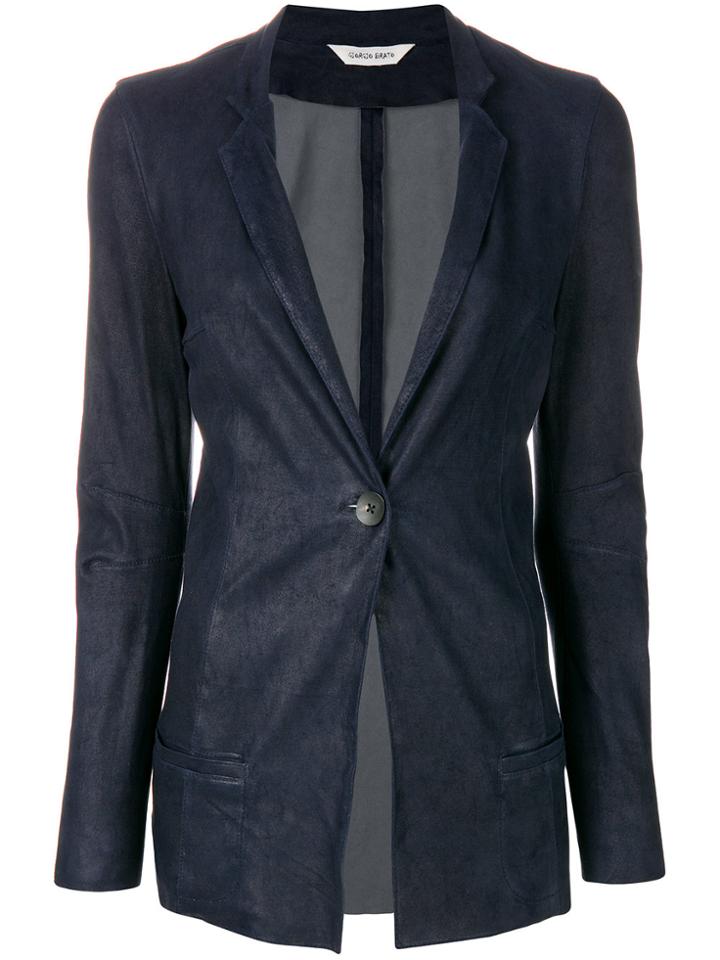 Giorgio Brato Fitted Longline Blazer - Blue