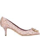 Dolce & Gabbana Bellucci Pumps, Women's, Size: 37, Pink/purple, Viscose/cotton/polyamide/glass