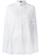 Lost & Found Ria Dunn Hook And Eye Detail Shirt, Women's, Size: Xs, White, Cotton/spandex/elastane