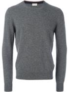 Moncler Classic Crew Neck Sweater, Men's, Size: Xl, Grey, Virgin Wool