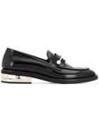 Coliac Pearl Accented Loafers - Black