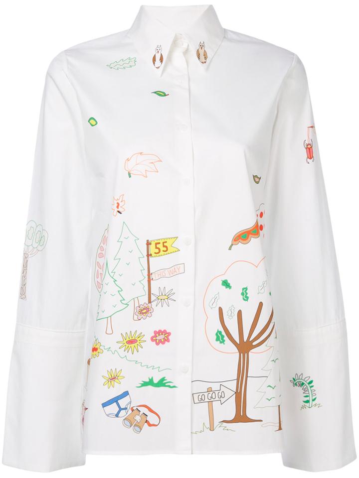 Mira Mikati Printed Shirt - White