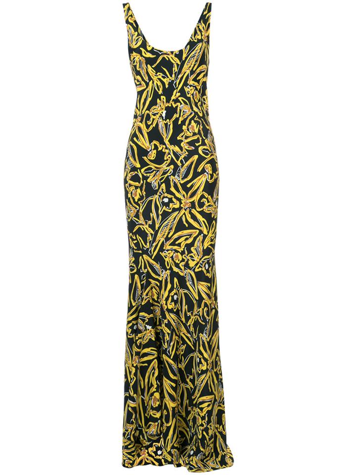 Dvf Diane Von Furstenberg Sleeveless Bias Slip Gown - Black