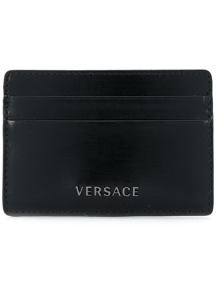 Versace Logo Detail Cardholder - Black