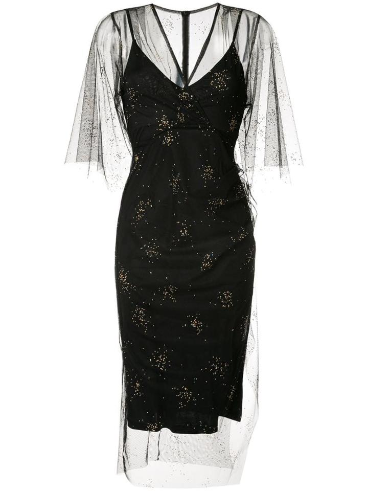 Manning Cartell Embellished Sheer Tulle Dress - Black