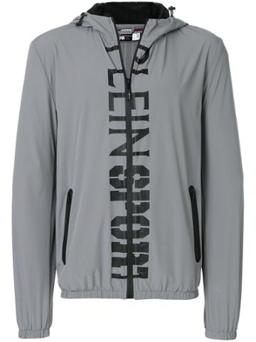 Plein Sport Logo Print Sports Jacket - Grey