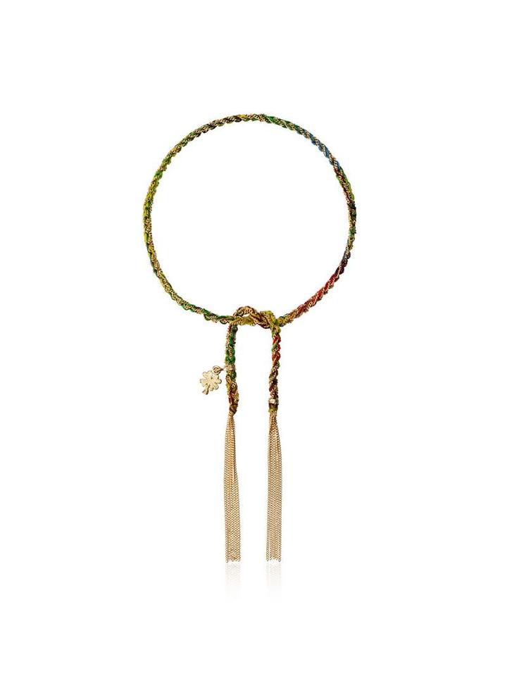 Carolina Bucci Multicoloured Superlucky Yellow Gold Bracelet