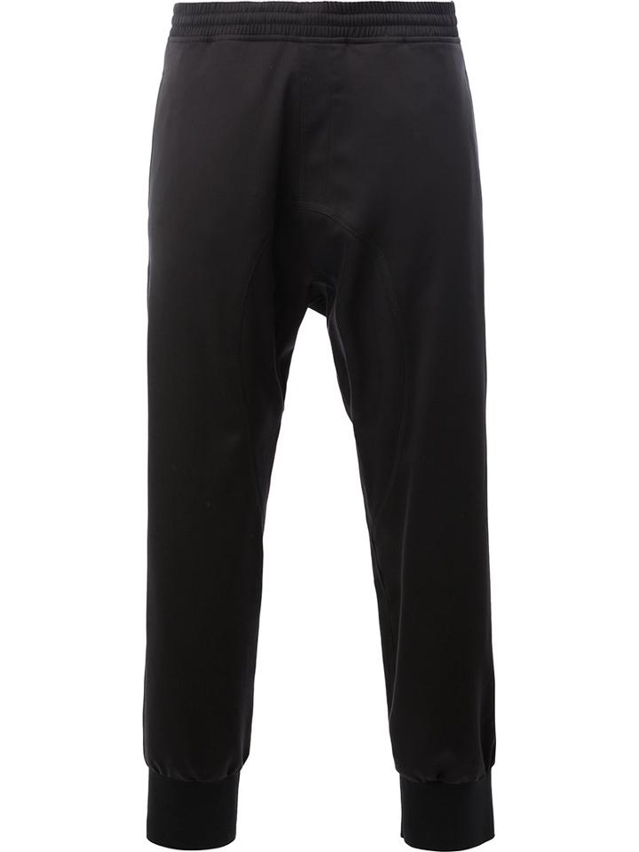Neil Barrett - Drop-crotch Sweatpants - Men - Cotton/polyamide/polyester/cupro - 48, Black, Cotton/polyamide/polyester/cupro