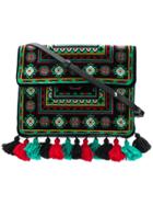 Etro Tassel Embroidered Shoulder Bag - Green