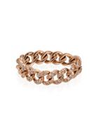 Shay 18kt Rose Gold Chain Link Ring - Metallic