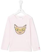 Rykiel Enfant Cat Print T-shirt, Girl's, Size: 8 Yrs, Pink/purple