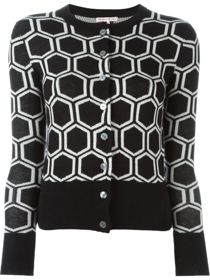 Olympia Le-tan Ponyo Effect Cardigan, Women's, Size: 42, Black, Silk/cashmere