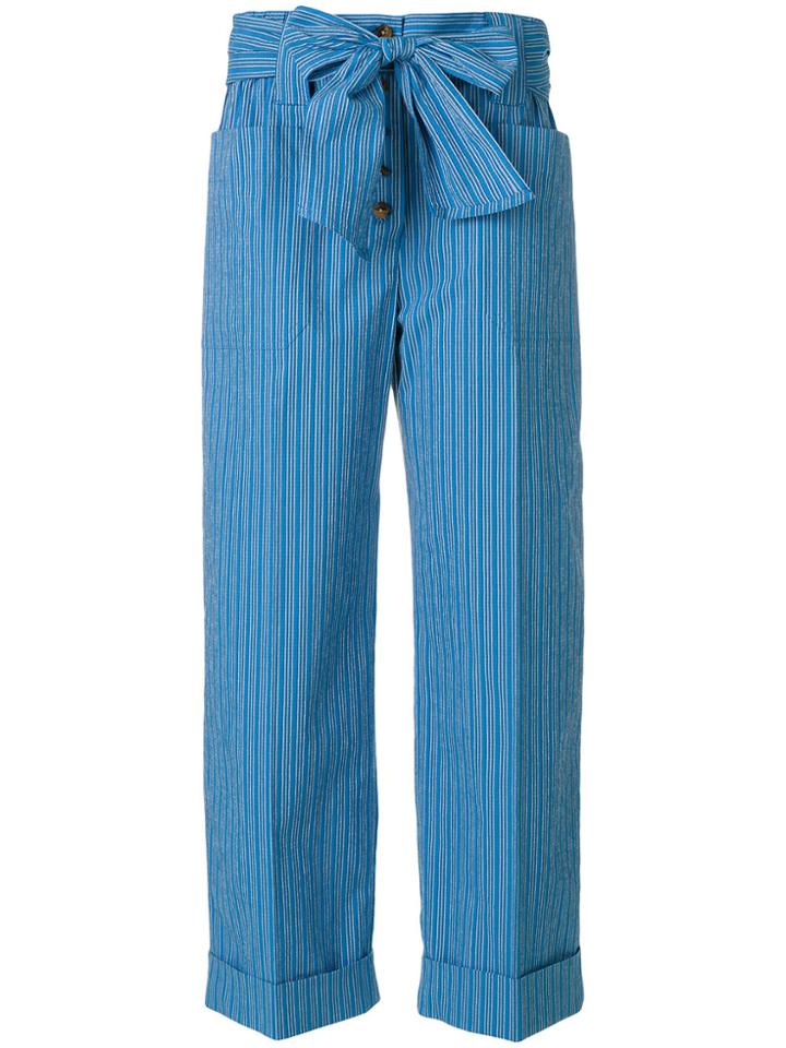 Tory Burch Robin Cropped Pants - Blue