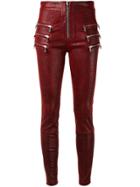 Unravel Project Zipped Pocket High-waisted Trousers - Red