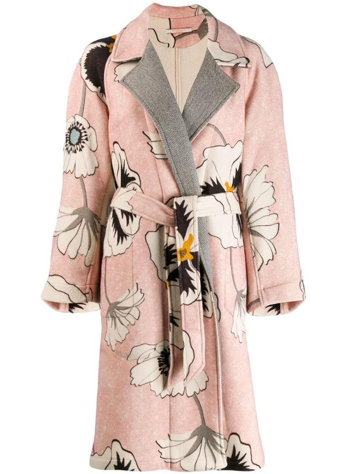 Ermanno Gallamini Floral Pattern Coat - Pink