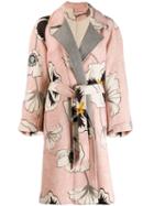 Ermanno Gallamini Floral Pattern Coat - Pink