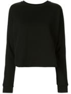 Ann Demeulemeester Boxy Round Neck Sweatshirt - Black