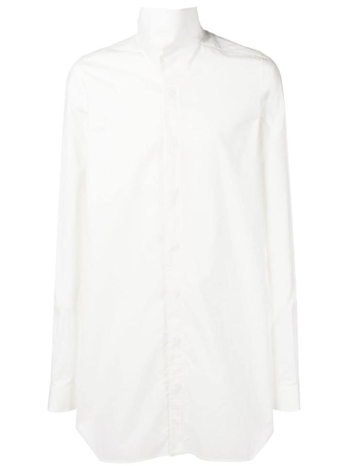 Rick Owens Stand-up Collar Shirt - White