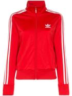 Adidas Classic Side Stripe Logo Track Jacket - Red