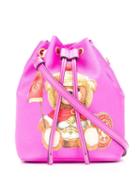 Moschino Logo Teddybear Bucket Bag - Pink