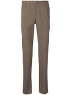 Incotex Slim Plaid Trousers - Neutrals