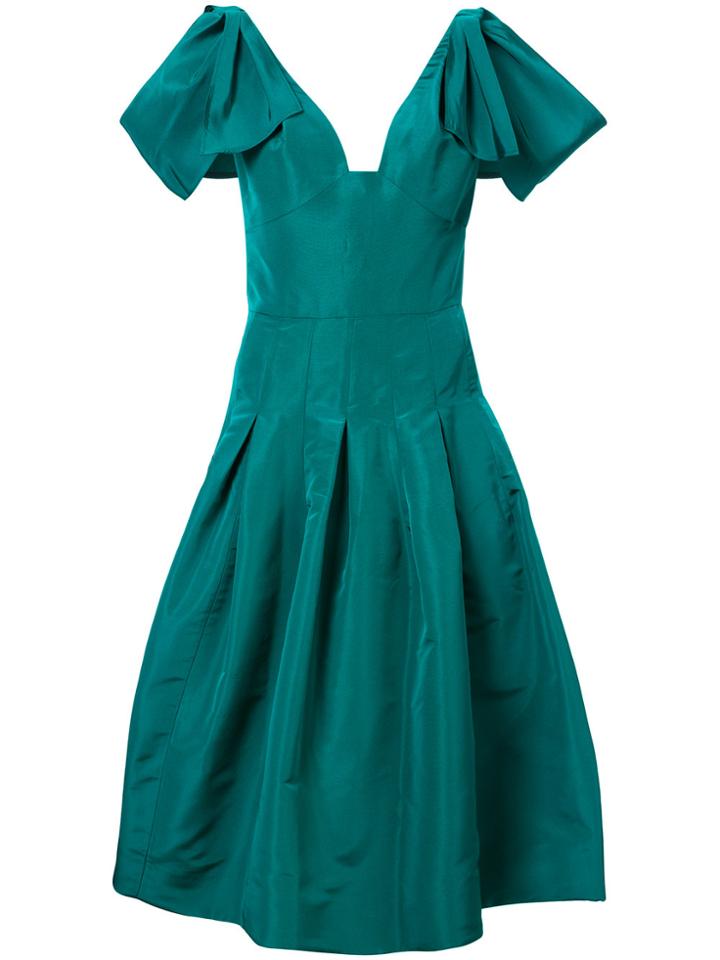 Oscar De La Renta Flared Midi Dress - Green