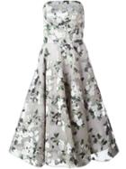 Alexander Mcqueen Floral Strapless Dress