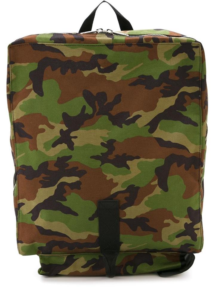 Comme Des Garçons Shirt Camouflage Backpack, Green, Nylon