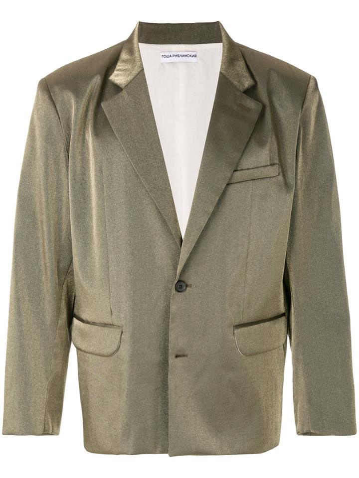 Gosha Rubchinskiy Metallic Button Blazer
