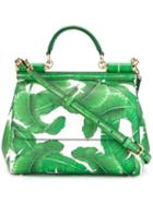Dolce & Gabbana Medium Sicily Tote, Women's, Green, Calf Leather