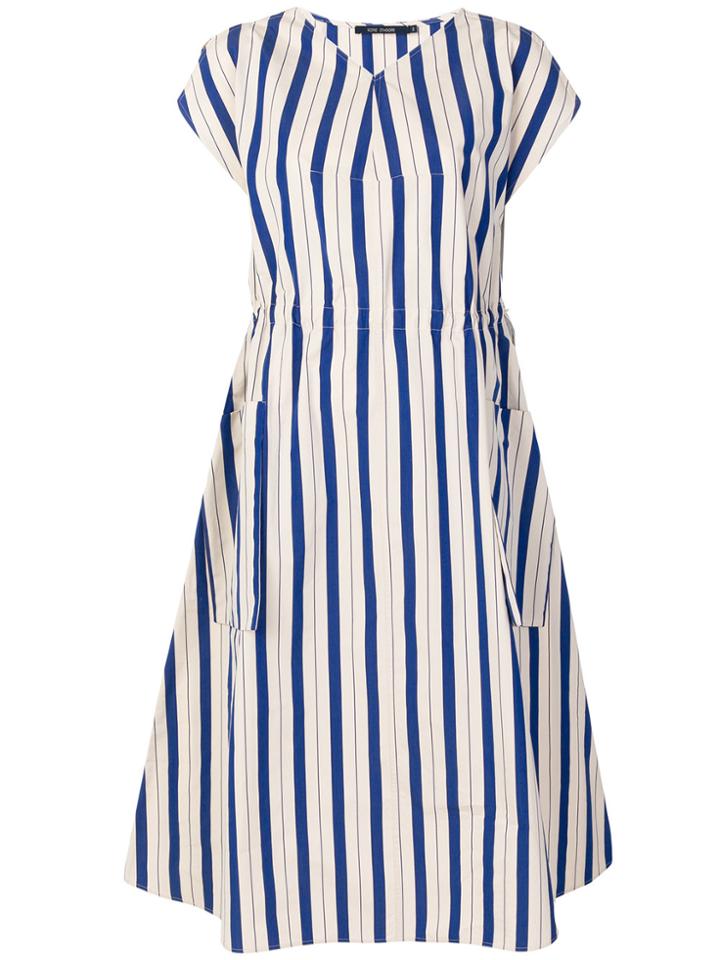 Sofie D'hoore Striped Flared Dress - White