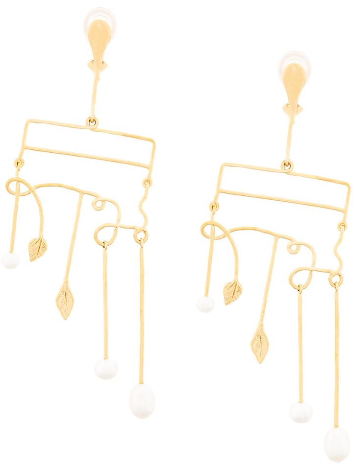 Aurelie Bidermann Sirocco Clip-on Earrings - Metallic