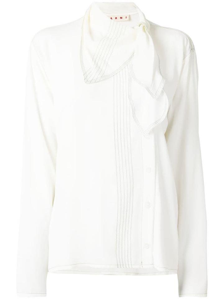 Marni Handkerchief Neck Blouse - Neutrals