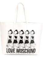 Love Moschino Logo Print Tote Bag