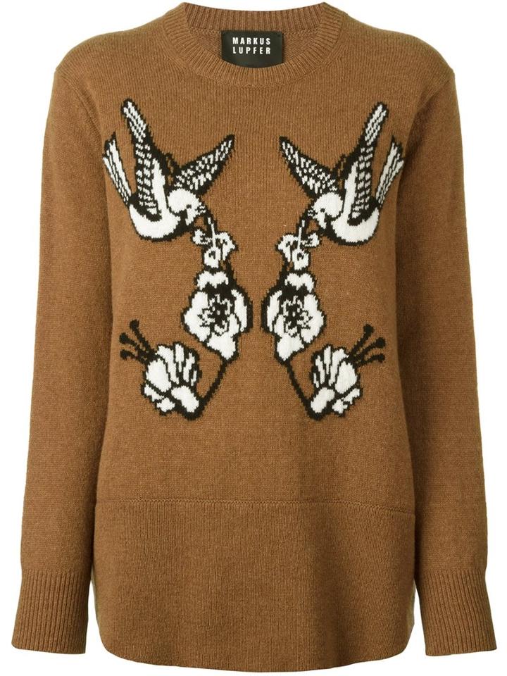 Markus Lupfer 'birdland' Jumper, Women's, Size: Small, Brown, Wool