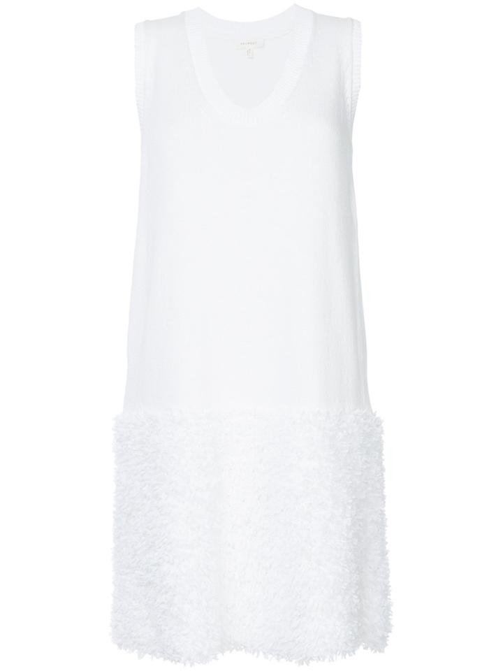 Delpozo Thin Ruffle Trimmed Scoop Neck Top - White