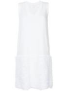 Delpozo Thin Ruffle Trimmed Scoop Neck Top - White