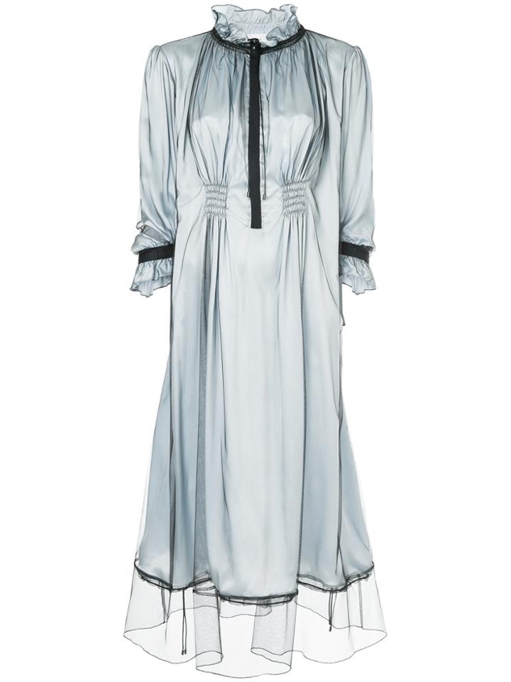 Quetsche Flared Midi Dress - Blue