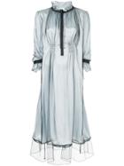 Quetsche Flared Midi Dress - Blue