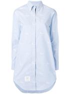 Thom Browne Embroidered Light Blue Shirtdress