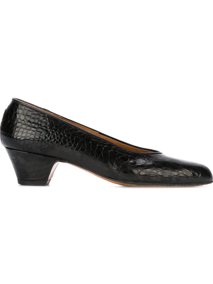 Fendi Vintage Almond Toe Pumps - Black