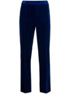 Hebe Studio Velvet Cropped Trousers - Blue