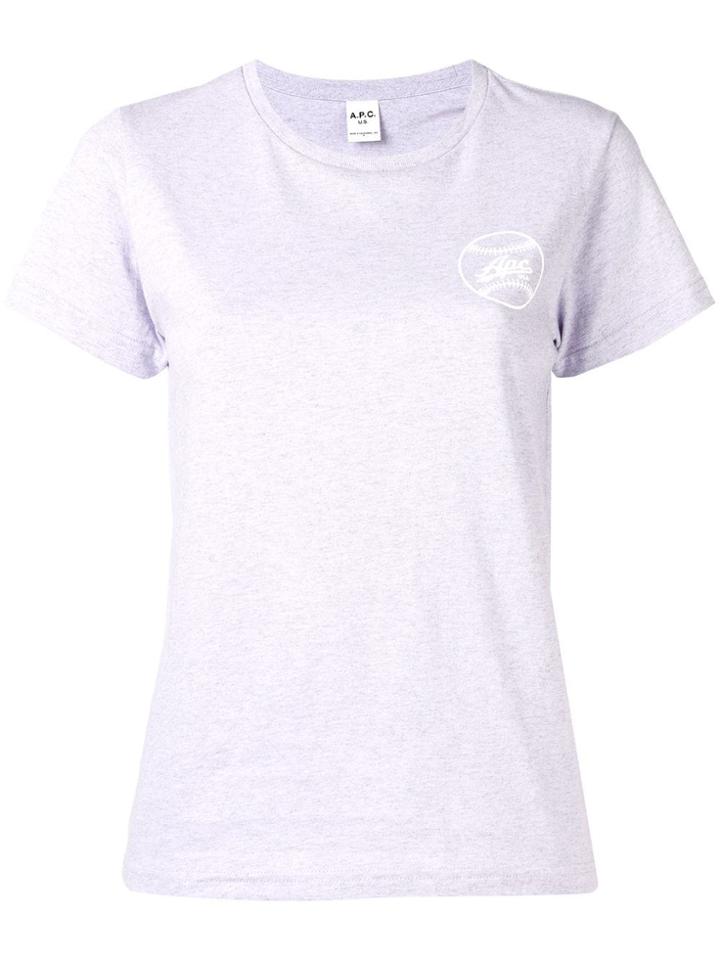 A.p.c. Logo Print T-shirt - Purple