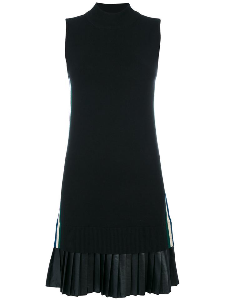 Twin-set - Pleated Mini Dress - Women - Polyamide/polyurethane/viscose - M, Black, Polyamide/polyurethane/viscose