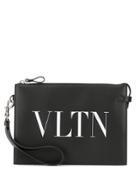 Valentino Logo Clutch Bag - Black