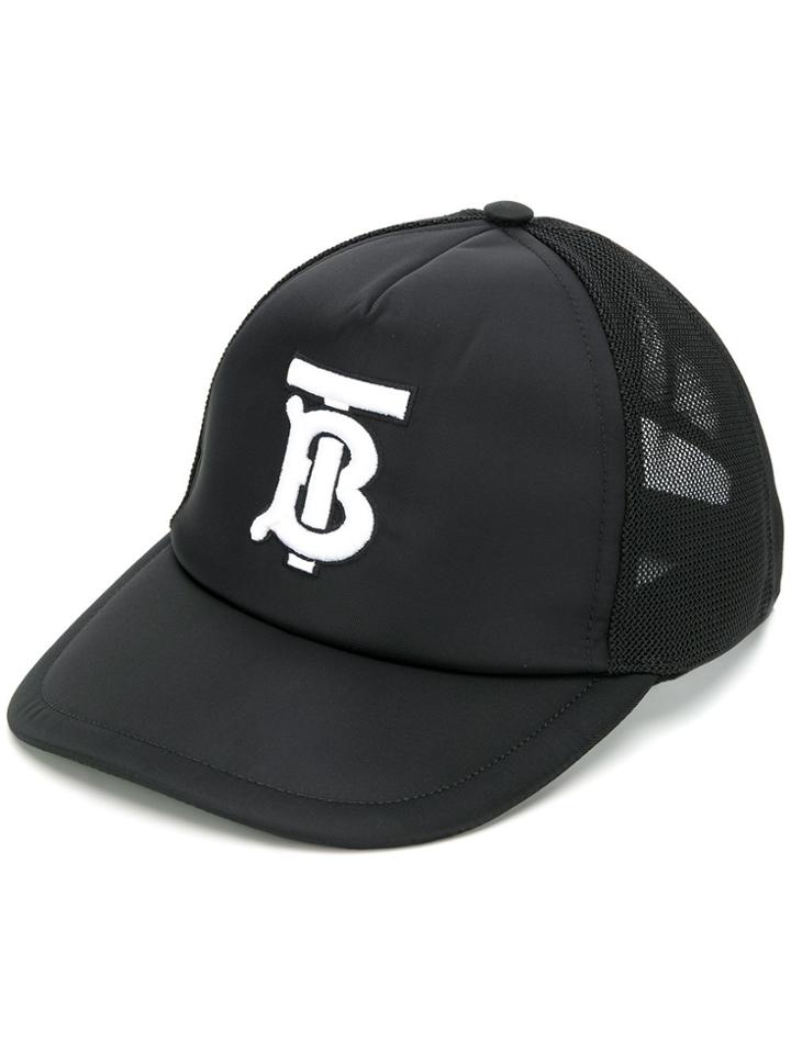 Burberry Logo Monogram Baseball Cap - Black