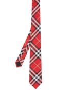 Burberry Classic Cut Vintage Check Silk Tie - Red