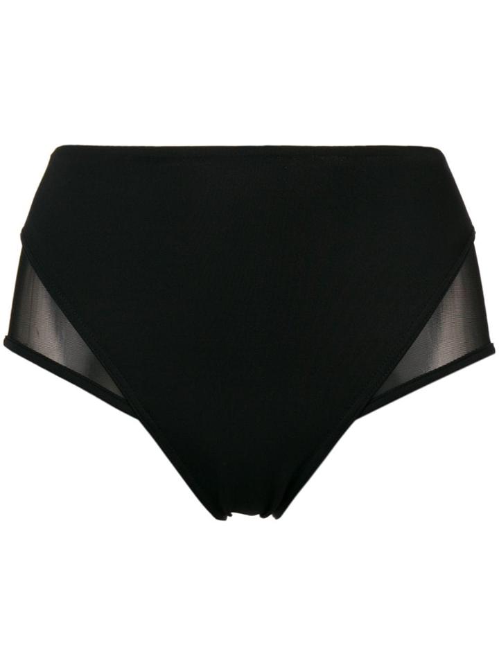 Versace High Waisted Bikini Bottoms - Black