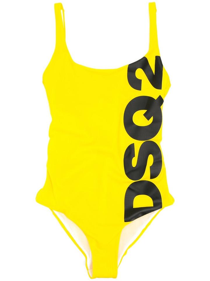 Dsquared2 Kids Logo Print Swimsuit - Yellow