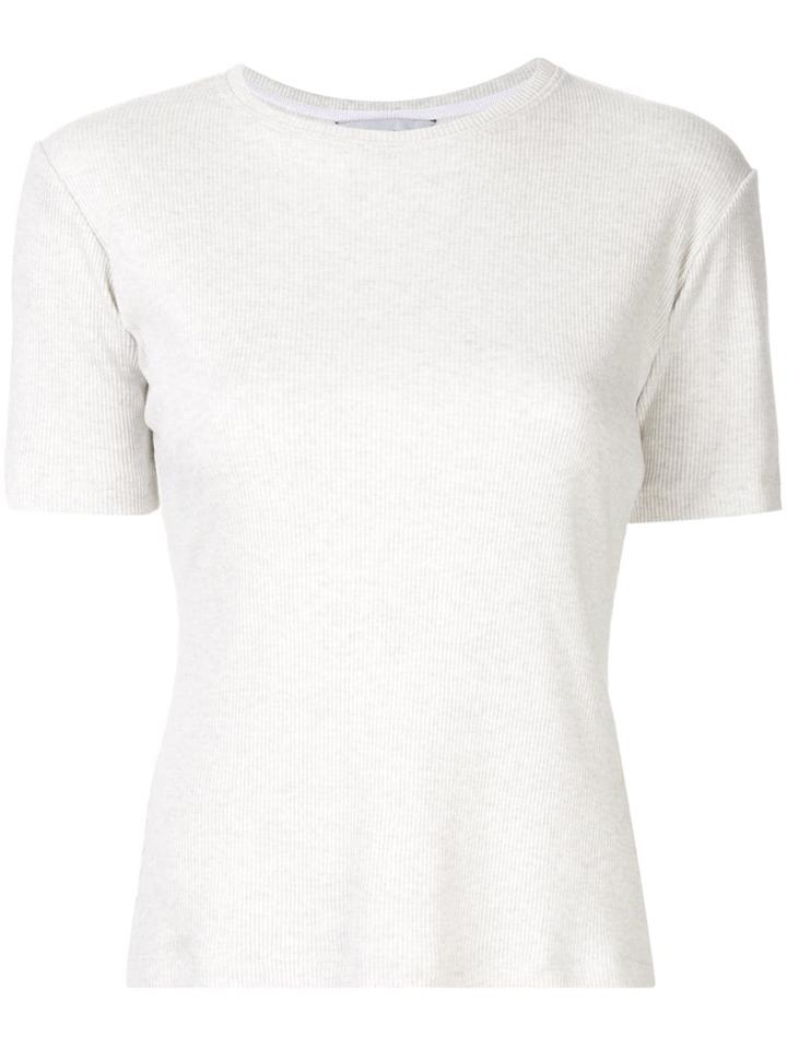 Kacey Devlin Ribbed Fit T-shirt - Neutrals